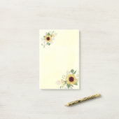 Zonnebloemen Post-it® Notes (Op bureau)
