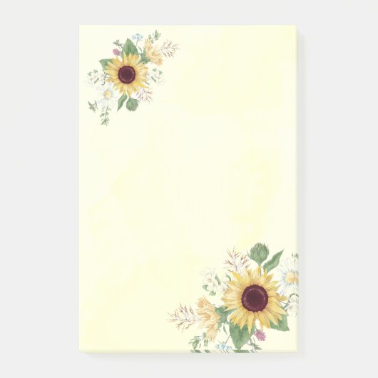 Zonnebloemen Post-it® Notes (Voorkant)