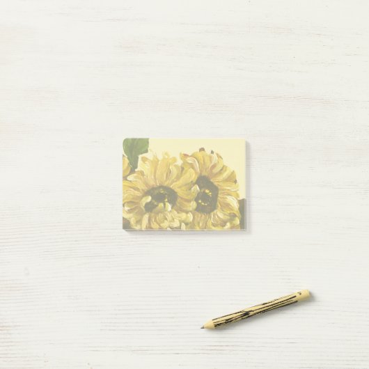 Zonnebloemen Post-it® Notes (Op bureau)