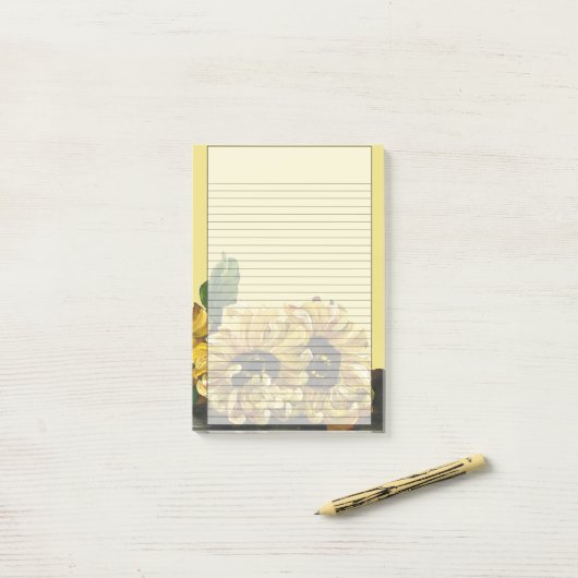 Zonnebloemen Post-it® Notes (Op bureau)