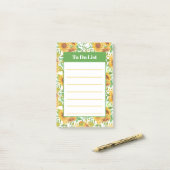 Zonnebloemen Post-it® Notes (Op bureau)