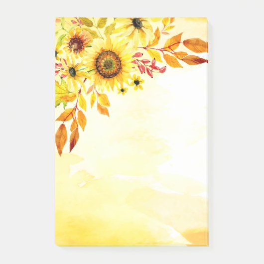 Zonnebloemen Post-it® Notes (Voorkant)