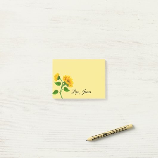 Zonnebloemen Post-it-Notes Post-it® Notes (Op bureau)