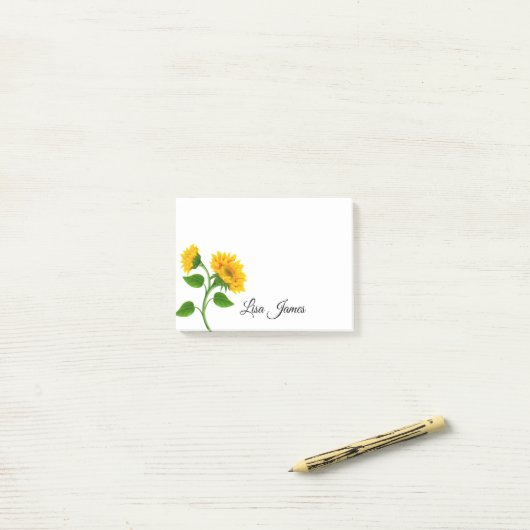 Zonnebloemen Post-it-Notes Post-it® Notes (Op bureau)