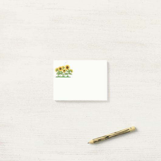 Zonnebloemen Post-it-Notes Post-it® Notes (Op bureau)