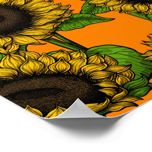Zonnebloemen Poster (Hoek)