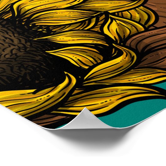 Zonnebloemen Poster (Hoek)