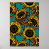 Zonnebloemen Poster (Voorkant)