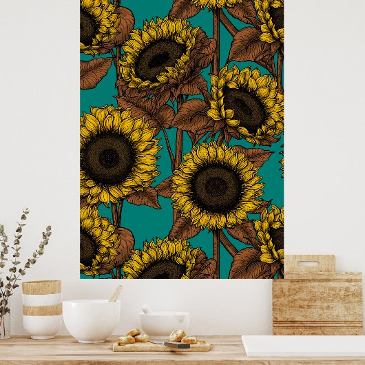 Zonnebloemen Poster (Keuken)