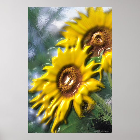 Zonnebloemen Poster (Voorkant)