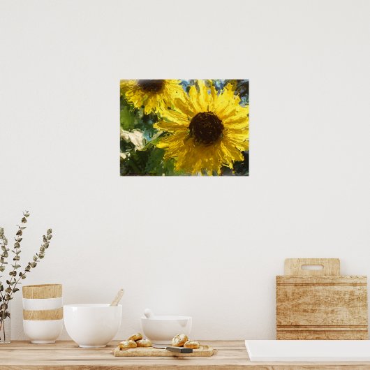 zonnebloemen poster (Keuken)