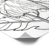 Zonnebloemen Poster kleuren voor volwassenen (Hoek)