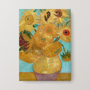 Zonnebloemen, Postimpressionistische Stilleven Sch Button