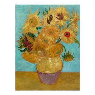Zonnebloemen, Postimpressionistische Stilleven Sch Perfect Poster