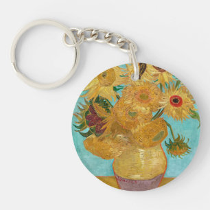 Zonnebloemen, Postimpressionistische Stilleven Sch Sleutelhanger