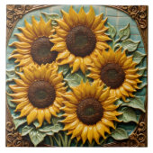 Zonnebloemen Prachtig populair Collectie Tegeltje (Voorkant)