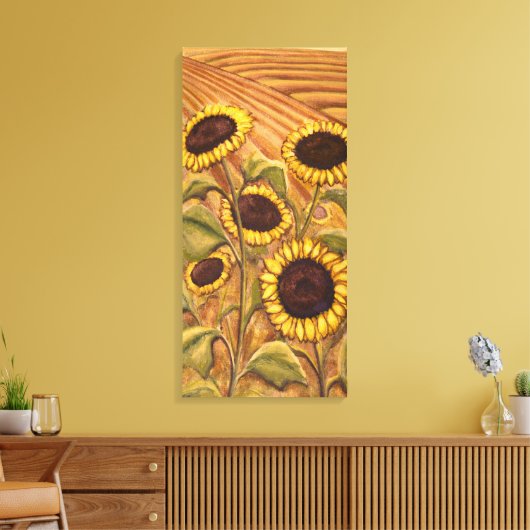 Zonnebloemen Prints voor het schilderen van het Ca (Insitu (Woonkamer))