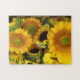 Zonnebloemen puzzle personaliseer cadeaus voor oma legpuzzel