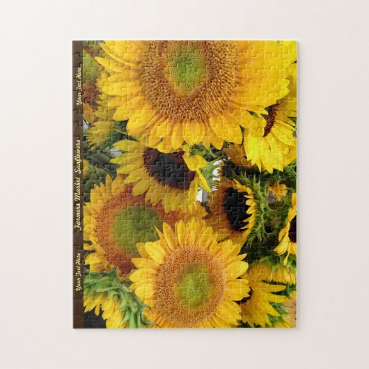 Zonnebloemen puzzle personaliseer cadeaus voor oma legpuzzel (Verticaal)