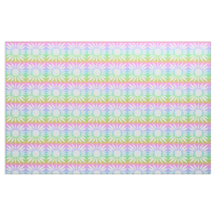 Zonnebloemen Rainbow Tegel Pattern Stof