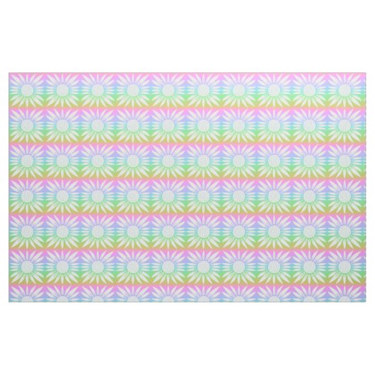 Zonnebloemen Rainbow Tegel Pattern Stof (Fat Quarter)
