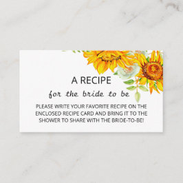 Zonnebloemen Recipe Kaart Enclosure