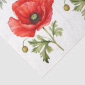 Zonnebloemen, Rode Klaprozen & Eucalyptus Decoupag Tissuepapier (Detail)