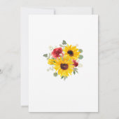 Zonnebloemen Rode rozen Geometrische botanische br Kaart (Achterkant)