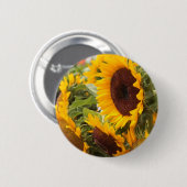 Zonnebloemen Ronde Button 5,7 Cm (Voorkant /achterkant)