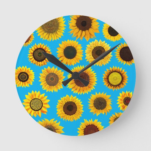Zonnebloemen Ronde Klok (Voorkant)