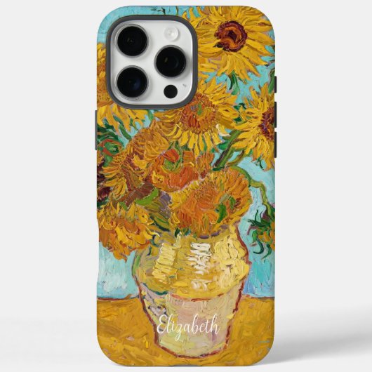 Zonnebloemen Rood Sinaasappel Geel Van Gogh Case-Mate iPhone Case (Achterkant)