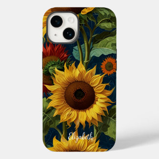 Zonnebloemen Rood Sinaasappel Geel Van Gogh Case-Mate iPhone 14 Hoesje