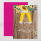 Zonnebloemen Roodnebots Houdt Engagement Party Kaart (Voorkant / Achterkant)