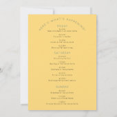 Zonnebloemen Route Bachelorette Party Weekend Kaart (Achterkant)