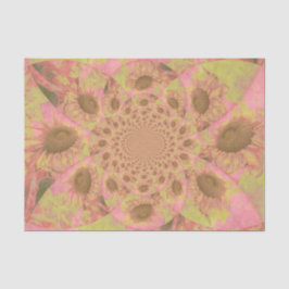 Zonnebloemen Roze Gele Pastel Abstracte ontkoppeli Tissuepapier