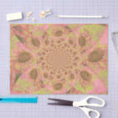 Zonnebloemen Roze Gele Pastel Abstracte ontkoppeli Tissuepapier (Craft)