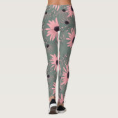 Zonnebloemen Roze hand, gebotteld Leggings (Achterkant)
