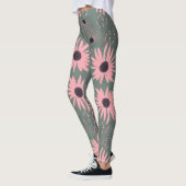 Zonnebloemen Roze hand, gebotteld Leggings (Links)