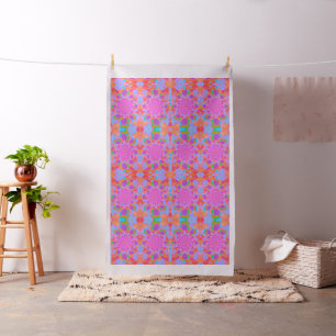 Zonnebloemen Roze Oranje Paarse Floral Boho Stof