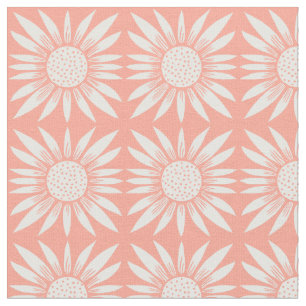 Zonnebloemen Roze Tegel Patroon Stof