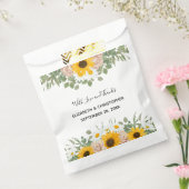 Zonnebloemen Rozen Dagen Gele Floral Weddenschap Bedankzakje (Gezegeld)
