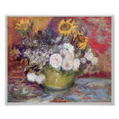 Zonnebloemen Rozen en andere bloemen Vincent van G Foto Afdruk (Voorkant)