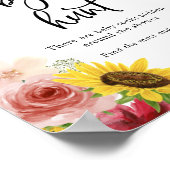 Zonnebloemen, Rozen en bijen Baby Sock Hunt Poster (Hoek)