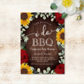 Zonnebloemen Rozen Groen Ik doe BBQ Verloving Kaart