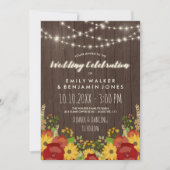 Zonnebloemen Rozen Slingerlichten Rustieke Schuur  Kaart (Voorkant)