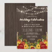 Zonnebloemen Rozen Slingerlichten Rustieke Schuur  Kaart (Voorkant / Achterkant)