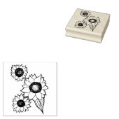 Zonnebloemen Rubberstempel (Gestempeld)