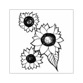 Zonnebloemen Rubberstempel (Afrduk)
