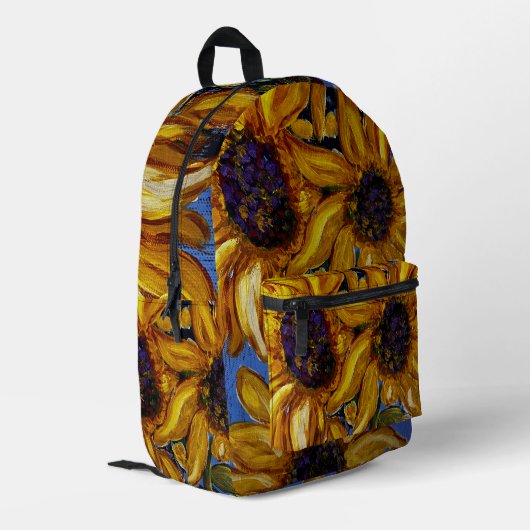 Zonnebloemen rugzak (Achterkant Hoek Links)