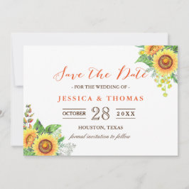 Zonnebloemen Rustic Chic Wedding Save the Date